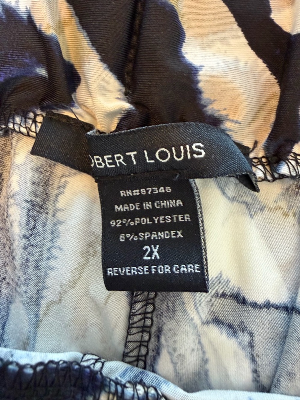 Robert Louis Zebra-Print Wide Leg Pants in Black White and Beige - Picture 4 of 9